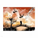 LOVE TREE BRIDGE 30*40CM DIY 5D Diamond Painting Crystal Cross Stitch Hand Embroidery Art