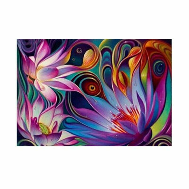 LOTUS 30*40CM DIY 5D Diamond Painting Crystal Cross Stitch Hand Embroidery Art
