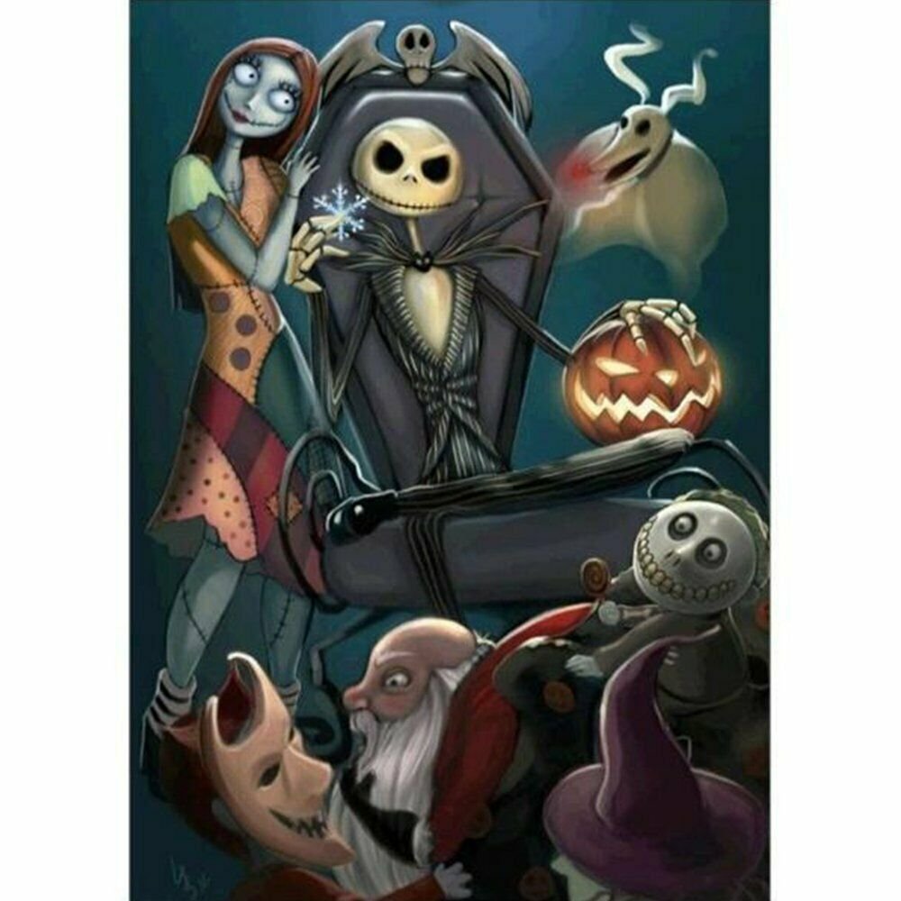 HALLOWEN TOWN MONSTER 30*40CM DIY 5D Diamond Painting Crystal Cross Stitch Hand Embroidery Art