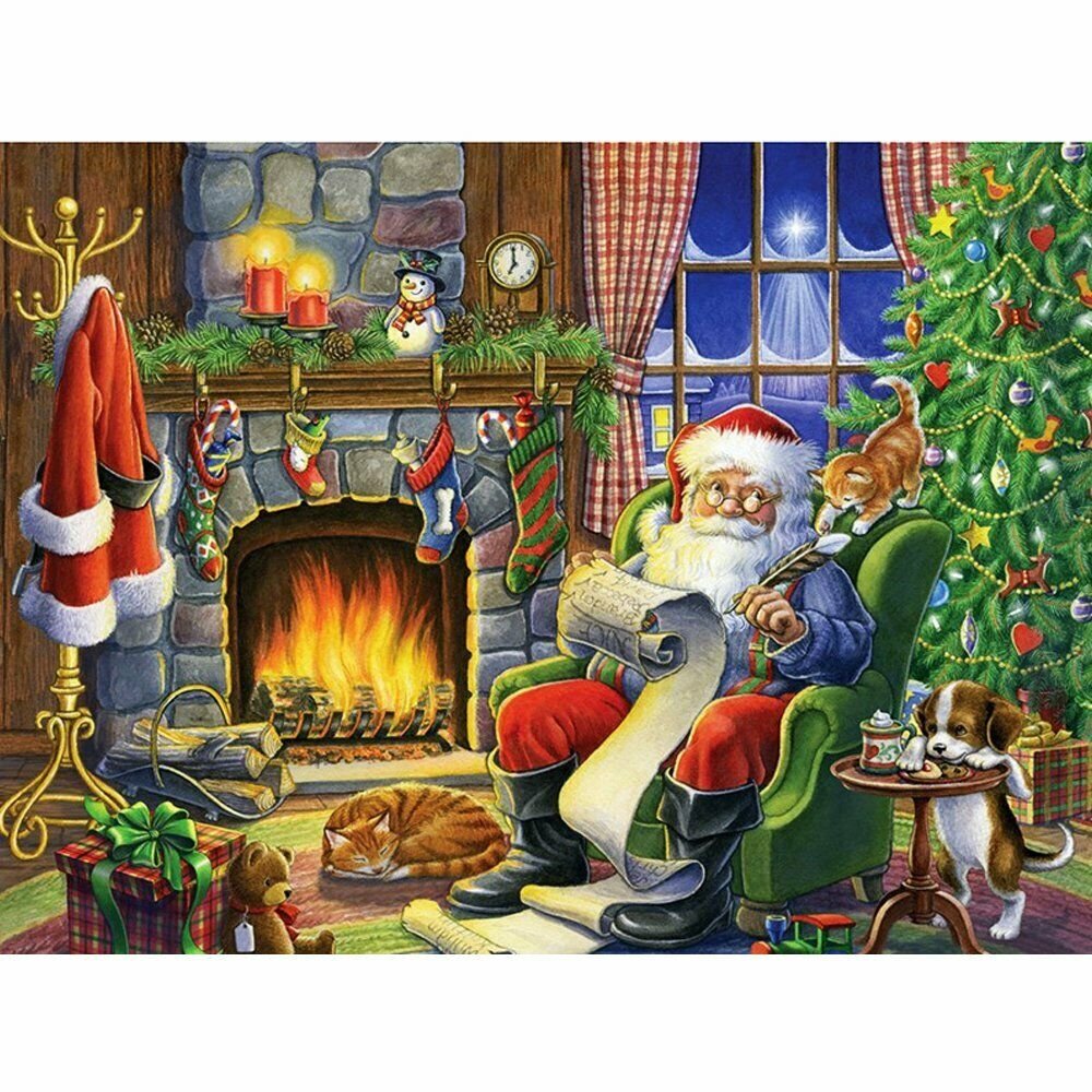 CHRISTMAS 4# 40*30CM DIY 5D Diamond Painting Crystal Cross Stitch Hand Embroidery Art