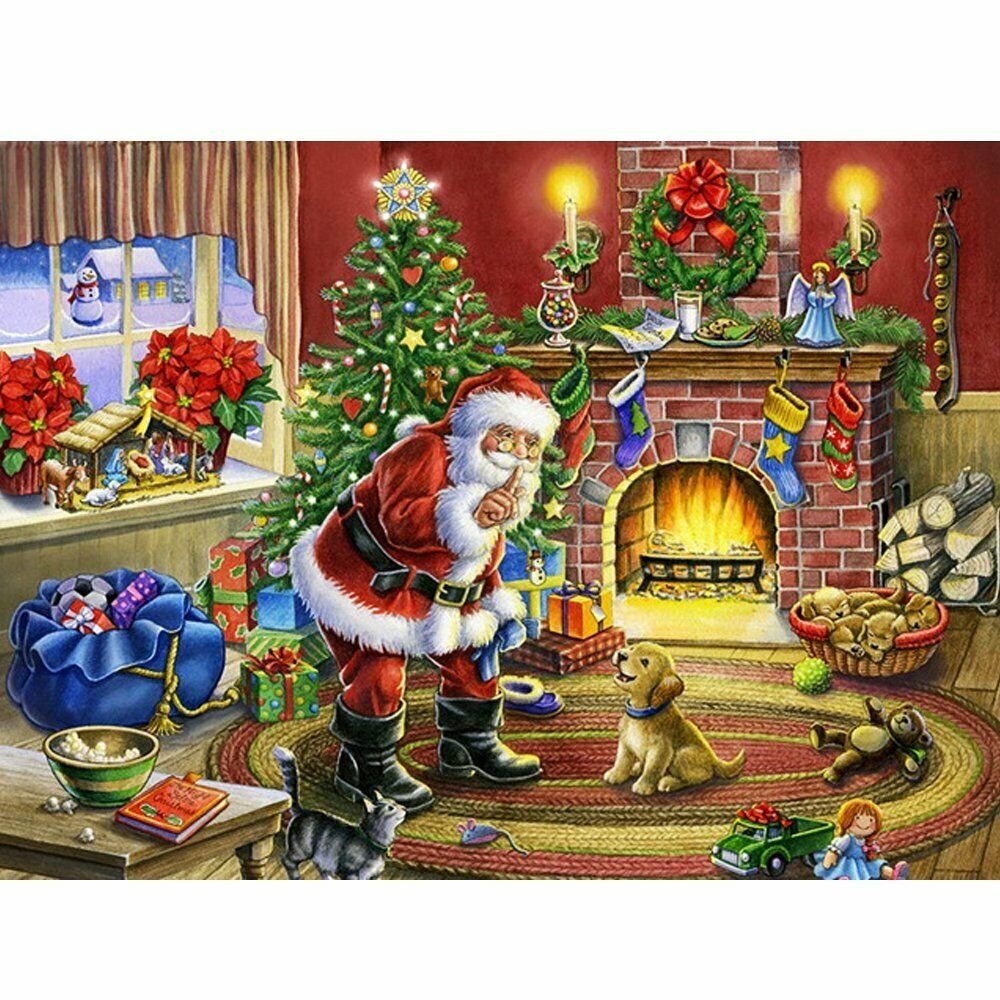 CHRISTMAS 5# 40*30CM DIY 5D Diamond Painting Crystal Cross Stitch Hand Embroidery Art