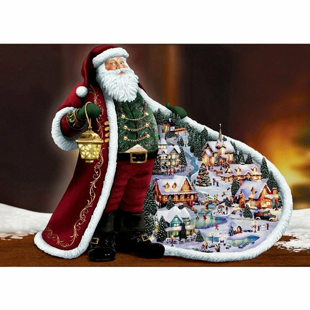 SANTA CLAUS 30*40CM DIY 5D Diamond Painting Crystal Cross Stitch Hand Embroidery Art