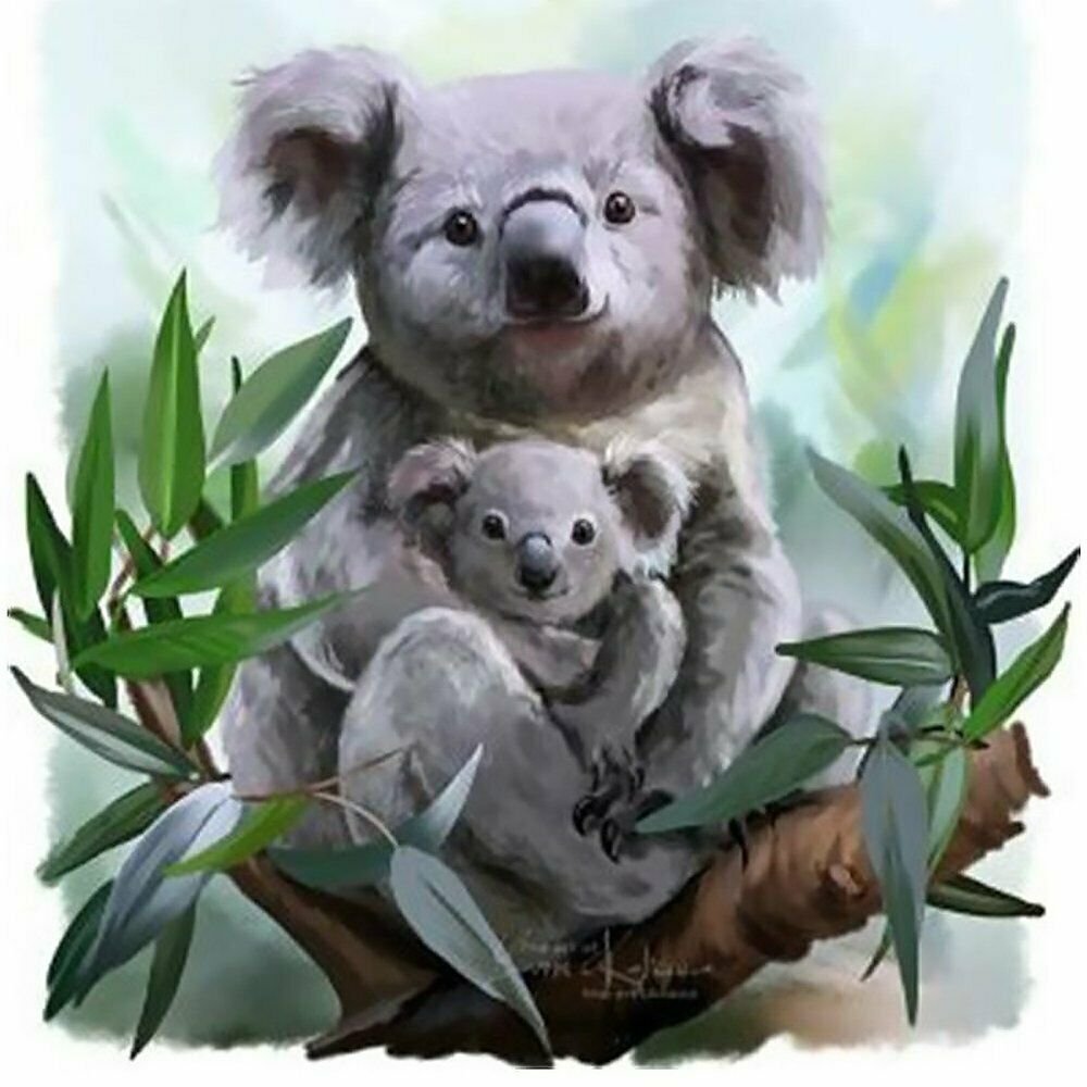 KOALA 30*30CM DIY 5D Diamond Painting Crystal Cross Stitch Hand Embroidery Art