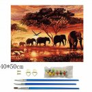 ELEPHANT 40*50 DIY Oil Acrylic Painting Kit Paint By Numbers Adult Children Beginners