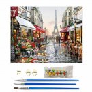 PARIS STREET 40*50 DIY Oil Acrylic Painting Kit Paint By Numbers Adult Children Beginners