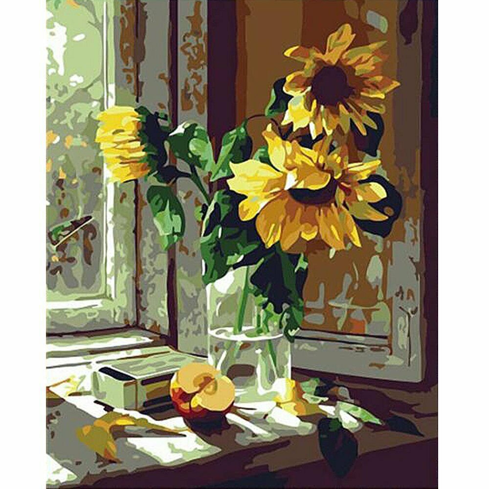 FLORAL FLOWER 3# 40*50 DIY Oil Acrylic Painting Kit Paint By Numbers Adult Children Beginners