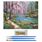 SPRING RIVERSIDE 40*50 DIY Oil Acrylic Painting Kit Paint By Numbers Adult Children Beginners