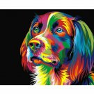 COLORFULL DOG 40*50 DIY Oil Acrylic Painting Kit Paint By Numbers Adult Children Beginners