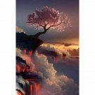 CLOUD TREE 40*50 DIY Oil Acrylic Painting Kit Paint By Numbers Adult Children Beginners