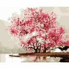 RED TREE 40*50 DIY Oil Acrylic Painting Kit Paint By Numbers Adult Children Beginners