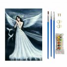 ANGLE GIRL 40*50 DIY Oil Acrylic Painting Kit Paint By Numbers Adult Children Beginners