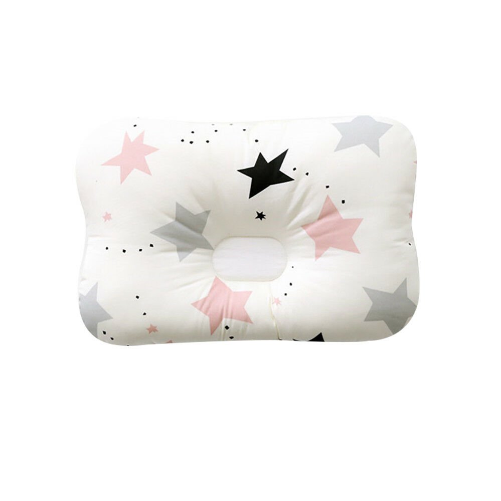 PINK Baby Infant Newborn Prevent Flat Head Neck Syndrome Support Square Pillow