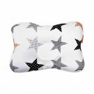 BLACK&GREY BIG STARS Baby Infant Newborn Prevent Flat Head Neck Syndrome Support Square Pillow