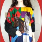 RALPH LAUREN Vintage Horse Equestrian Silks Logo'd Top