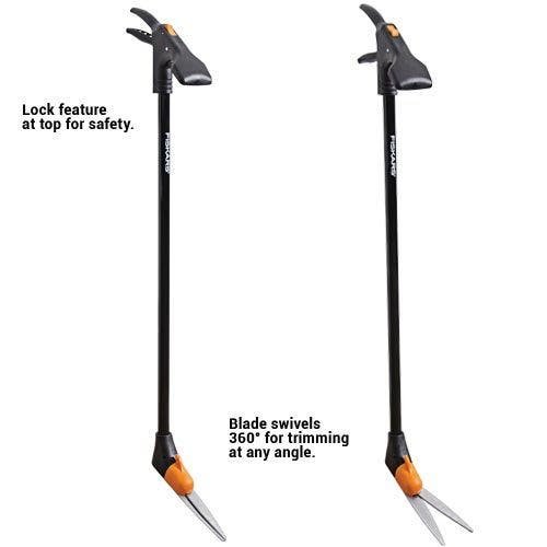 Fiskars LongHandled Grass Shears with Swivel Head