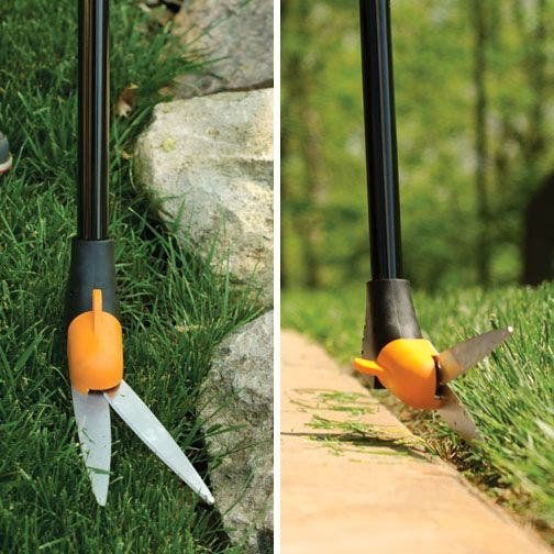 Fiskars LongHandled Grass Shears with Swivel Head