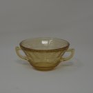 Federal Glass Patrician Spoke Amber Depression Cream Soup Bowl, 1930's, EUC
