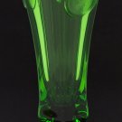 Fostoria Vintage Emerald Green Frosted Coin Pattern 8" Bud Vase #1372/799 EUC