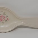 Pfaltzgraff Pink Floral TEA ROSE Spoon Rest, Length 9 1/4", Item #5184031, EUC