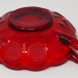 Fostoria Ruby Red Coin Glass Nappy with Handle, Candy or Trinket Dish, Bowl