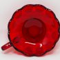 Fostoria Ruby Red Coin Glass Nappy with Handle, Candy or Trinket Dish, Bowl