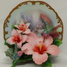 Bradford Exchange 2001 Delicate Radiance, Treasures of the Garden 3D Hummingbird Collector Plate Bradford Exchange 2001 Delicate Radiance, Treasures of the Garden 3D Hummingbird Collector Plate