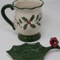 Temp-tations Presentable Ovenware by Tara, CARDINAL & HOLLY LEAVES Coffee Tea Mug, 16 Oz.