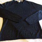 Ann Taylor Black W/ Blue Metallic Thread Top Size M