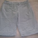 Womens New Sophie Max Seersucker Black White Bermuda Shorts 4