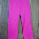 Womens New Finity Studio Monte Carlo Pink Cropped Pants 6 $128