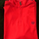 Mens Sweater New Chaps True Apple Red Knit Half Zip Top L