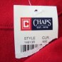 Mens Sweater New Chaps True Apple Red Knit Half Zip Top L