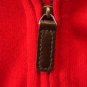 Mens Sweater New Chaps True Apple Red Knit Half Zip Top L