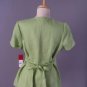 Womens Blouse New Choices Willow Green Linen Top Petite Small