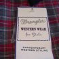Girls Blouse Wrangler Red Gray Black Plaid Western Shirt 14