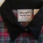 Girls Blouse Wrangler Red Gray Black Plaid Western Shirt 14