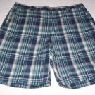 Mens Shorts Columbia Blue Plaid 36