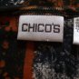 Womens Knit Blouse Large Chicos Black Brown Top 2 L