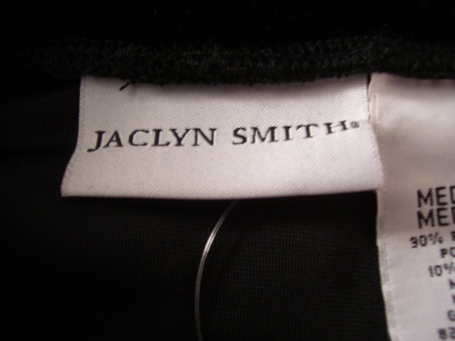 Womens Holiday New Clothing Jaclyn Smith Black Velour Velvet Skirt M NWT