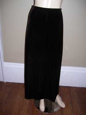 Womens Plus Size Dark Brown Unbranded Velour Velvet Skirt 1X