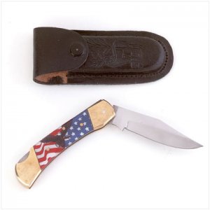 American Flag and Eagle Knife