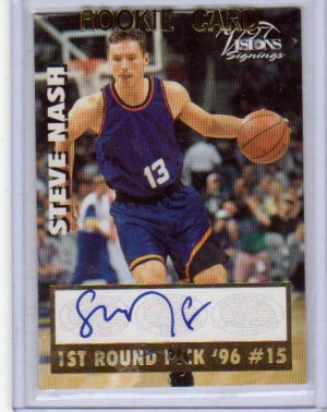 1996 1997 Steve Nash Visions Autograph - Sharp signature and edges