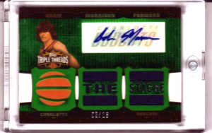 2006 2007 Adam Morrison Triple Threads Auto 8/18 2 Color "The Stach" Patch RARE Rookie RC