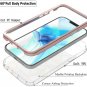 2 in 1 Cover for iPhone 12/12 Pro Case Marble Soft TPU PC Bumper 360&Acirc;&deg; Full Body Protect