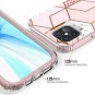 2 in 1 Cover for iPhone 12/12 Pro Case Marble Soft TPU PC Bumper 360&Acirc;&deg; Full Body Protect