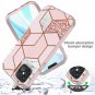 2 in 1 Cover for iPhone 12/12 Pro Case Marble Soft TPU PC Bumper 360&Acirc;&deg; Full Body Protect