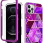 2 in 1 Cover for iPhone 12/12 Pro Case Marble Soft TPU PC Bumper 360&Acirc;&deg; Full Body Protect