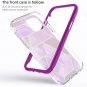 2 in 1 Cover for iPhone 12/12 Pro Case Marble Soft TPU PC Bumper 360&Acirc;&deg; Full Body Protect