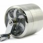 2.2 inch Hand Cranked Spice Herb Grinder Metal 4 Pieces 3 Chambers
