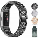 Compatible Fitbit Charge 2 Band with Bling Rhinestone Metal Bracelet Replacement